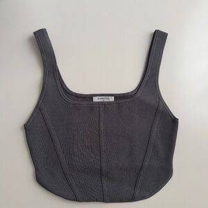 Aritzia Babaton Sculpt Knit Bustier Tank - Grey